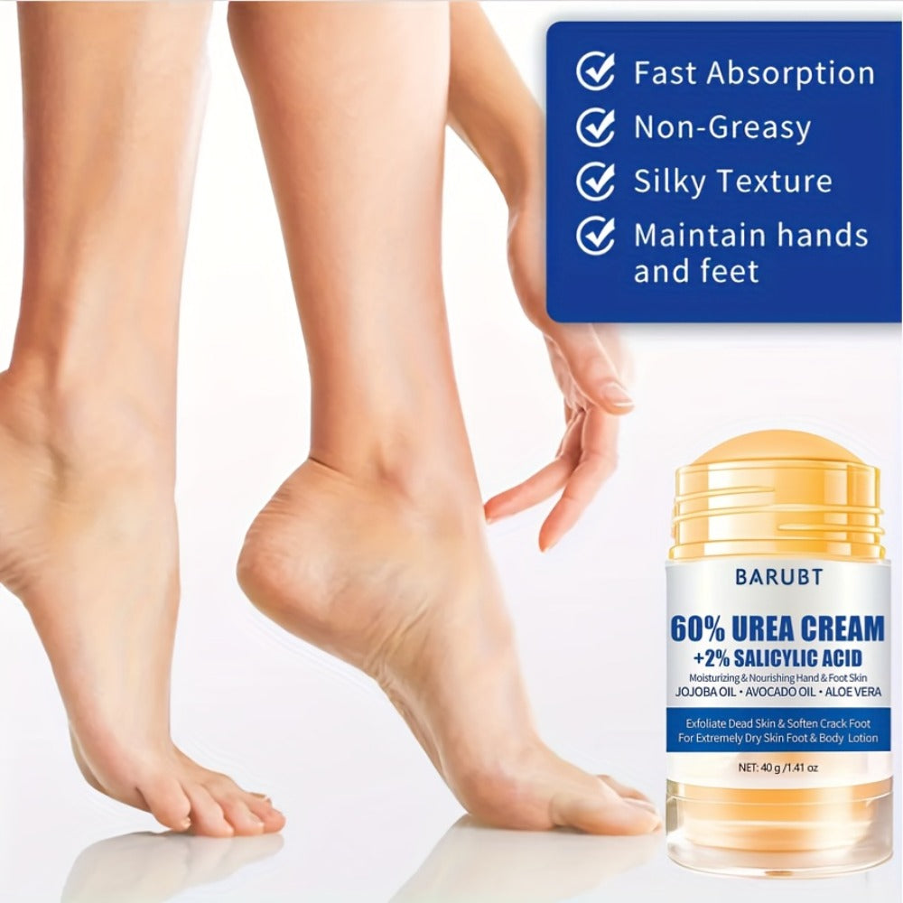 Foot Cream for Cracked Heels & Dry Skin | Salicylic Acid Urea Heel Repair Cream with Aloe Vera & Beeswax | Smooth Feet Knees Elbows Hands | Unisex 40g 2pcs