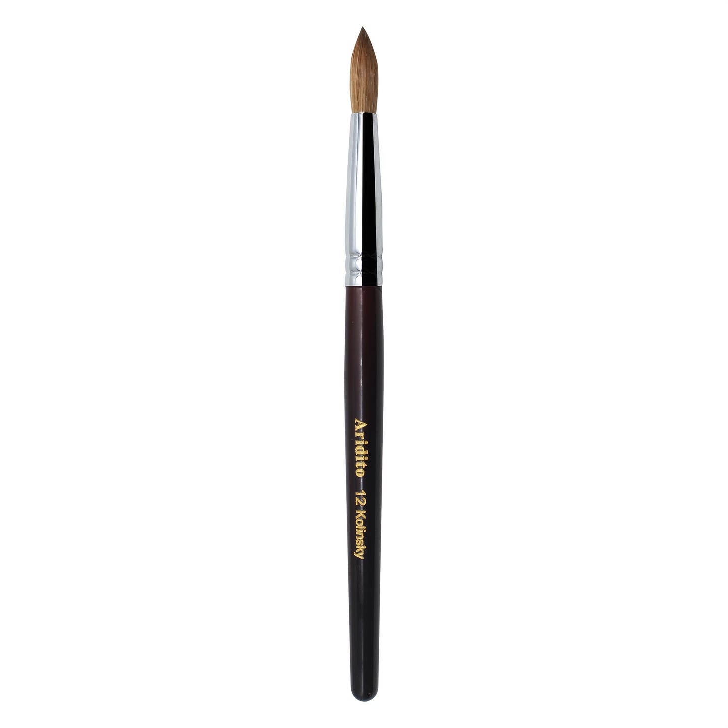 Kolinsky Acrylic Nail Brush Round Head Red Wine Wooden Handle Professional Brush for Acrylic Extension Nail Art Sculpting Manicure Salon Home Use Sizes #8 #10 #12 #14 #16 #18
