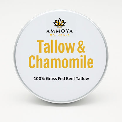 Tallow Balm Grass-Fed Moisturizer Natural Handcrafted Skin Balm for Dry Skin Hands Legs Body 3 Scents Chamomile Rose Honey Frankincense Myrrh Nourishing Whipped Tallow Skin Care Balm Unisex