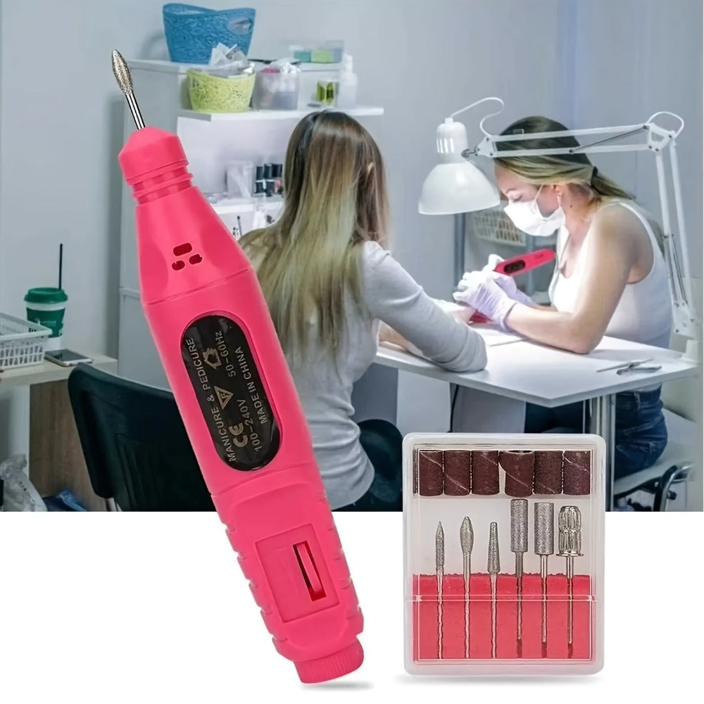 7 In 1 Manicure Set Including Nail Lamp, Nail File, Cuticle Fork, Cuticle Nipper, Finger Separator - Professional For Beginners, Professional Nail Lamp For Salon And Home Use, Essential Nail Tools Compatible With All Gel Nail Polishes