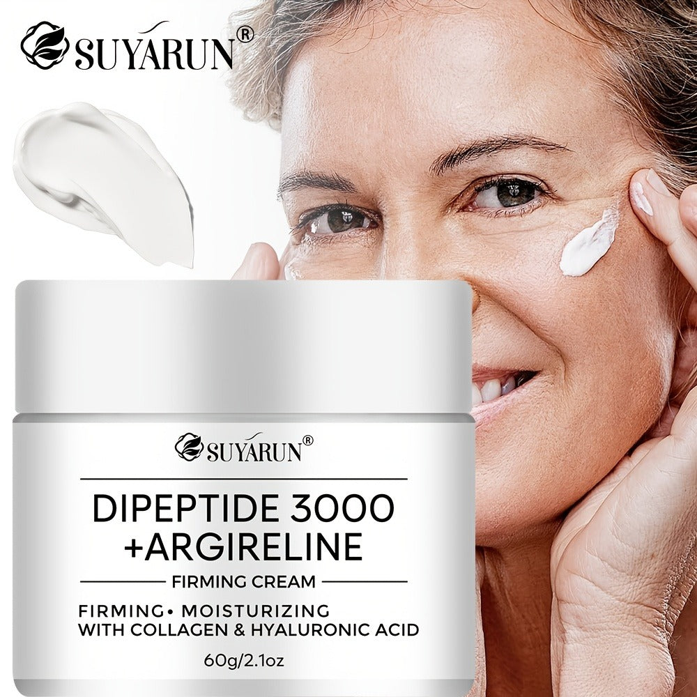 SUYARUN Dipeptide 3000 Peptide Cream, Infused with Niacinamide, Retinol And Collagen. Centella Asiatica Formula Is Gentle And Non-irritating, Evens Light Beige, Firms Skin And Controls Oil. Moisturizes Skin to Make Wrinkles Less Noticeable. Dry Skin.