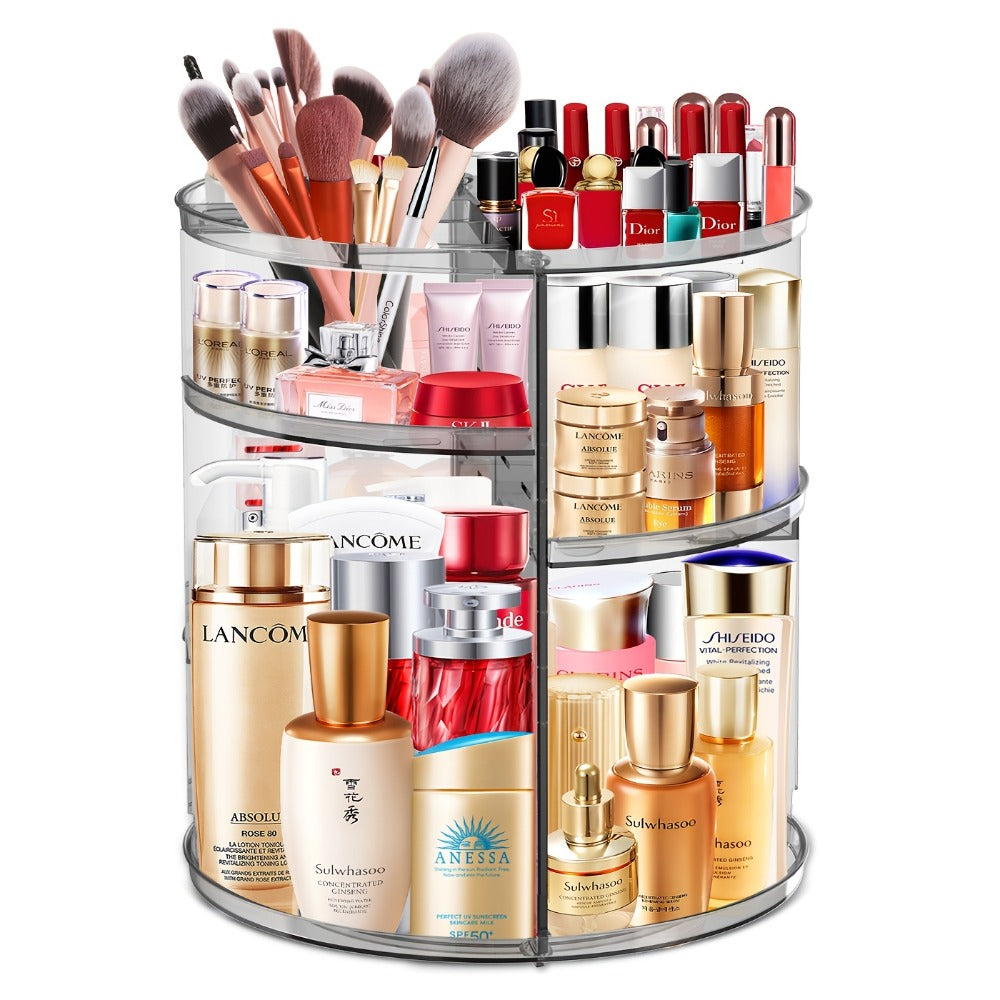 [Makeup Organizer Stand] 360 Degree Rotating Makeup Stand, Large Capacity Makeup Product Storage Box, 7 Adjustable Layers, Perfume Organizer, Bathroom And Bedroom Dressing Table