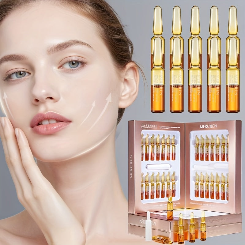 1 MERCILEN Collagen Peptide Retinol Firming & Brightening Serum - Wrinkle, Collagen Boosting, Sensitive Light Beige (No Fragrance), Retinol-Infused Moisturizing Face Serum for &, Dropper Applicator
