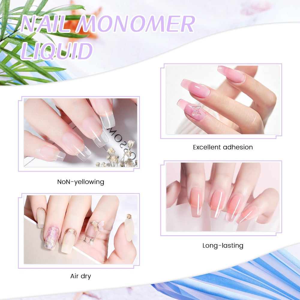 120ml/4.058fl.oz NOCIS Q Monomer Acrylic Liquid for Nail Systems - Professional & Beginner-Friendly Unscented Formula, Nail Extension & Art Supplies for Home & Salon Use, Clear Bottle Design | Beginnerfriendly Formula