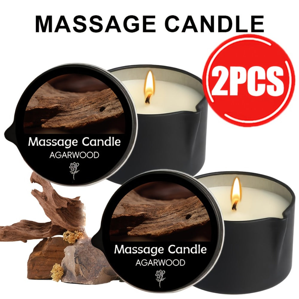EVODUCK 6pcs/2pcs/1pc 2-In-1 Massage Oil Candle with Essential Oil Luxury Scented Candle with Soy Wax – Warm Moisturizing Body Lotion – Nail Salon, Spa, Pedicure, Beauty, Wedding, Christmas, Valentine'S Day Gift for Women (Total 12Oz/ – Each 2Oz)