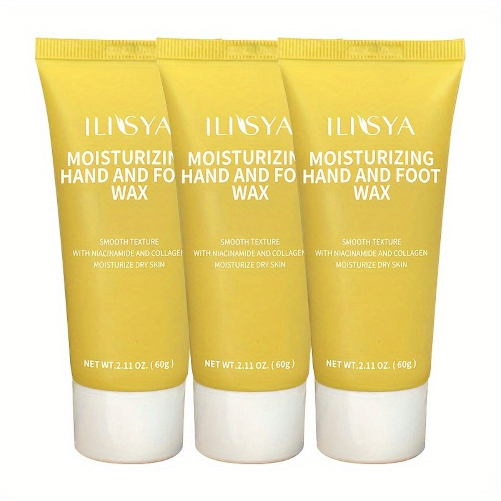 Foot Wax Moisturizing 3PCS Niacinamide Deep Hydrating Foot Cream Mask - Softening Cracked Heel Treatment for Dry Feet Men & Women Foot Care