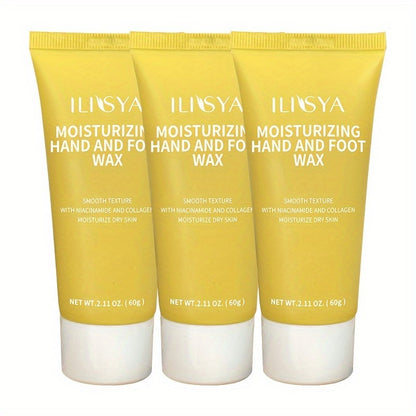 Foot Wax Moisturizing 3PCS Niacinamide Deep Hydrating Foot Cream Mask - Softening Cracked Heel Treatment for Dry Feet Men & Women Foot Care