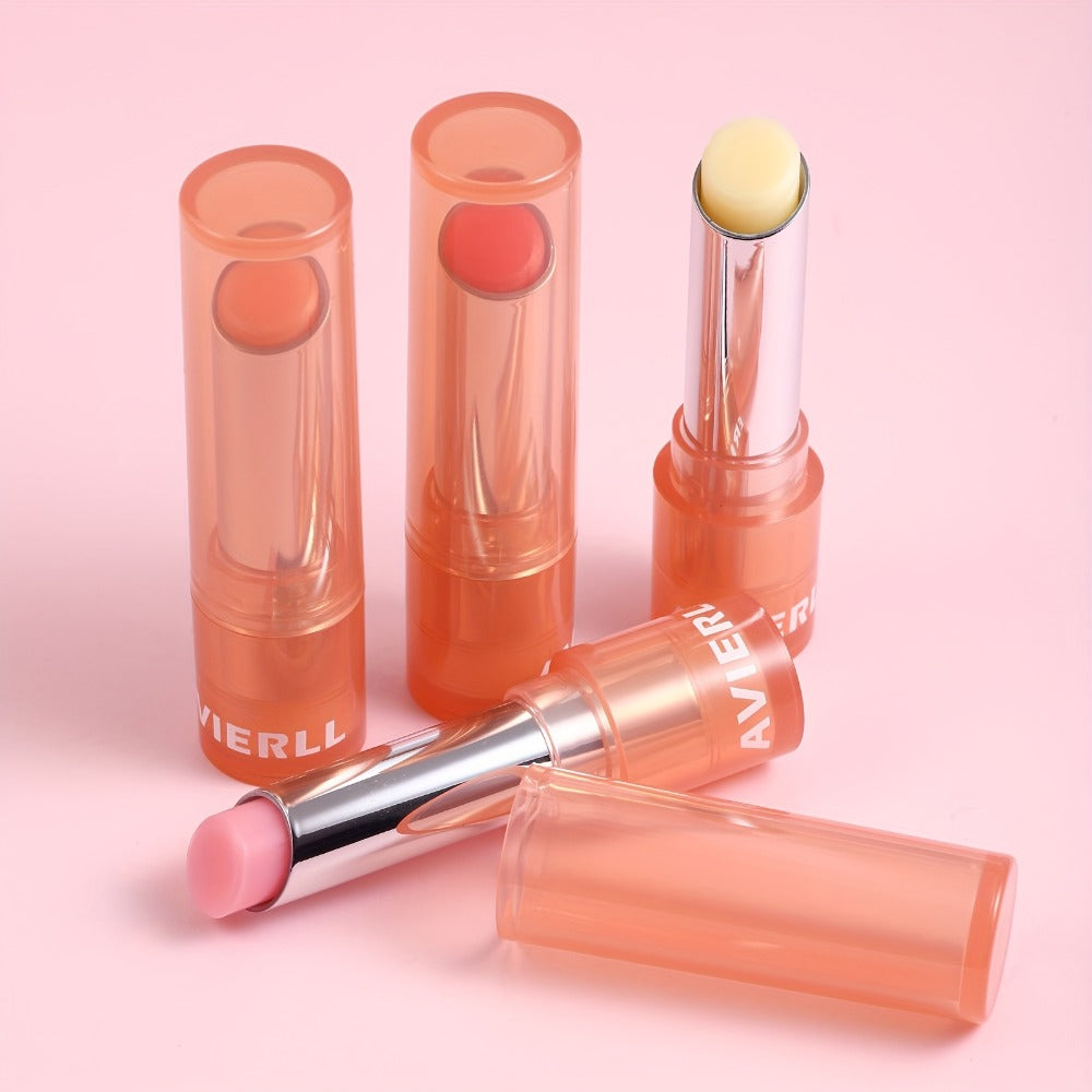 Lip Balm Set 4pcs Waterproof — Long-Lasting Moisturizing & Nourishing with Vitamin E Oil & Plant Oils for Dry Chapped Lips, Women's Lip Care Gift Set