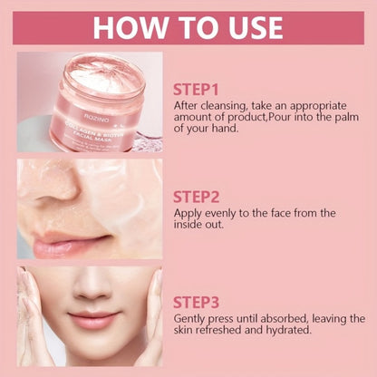 Biotin Collagen Day & Night Face Mask 50g — Hydrating Firming Brightening Skin Cream, Anti-Aging Moisturizer for Plump Smooth Younger-Looking Skin