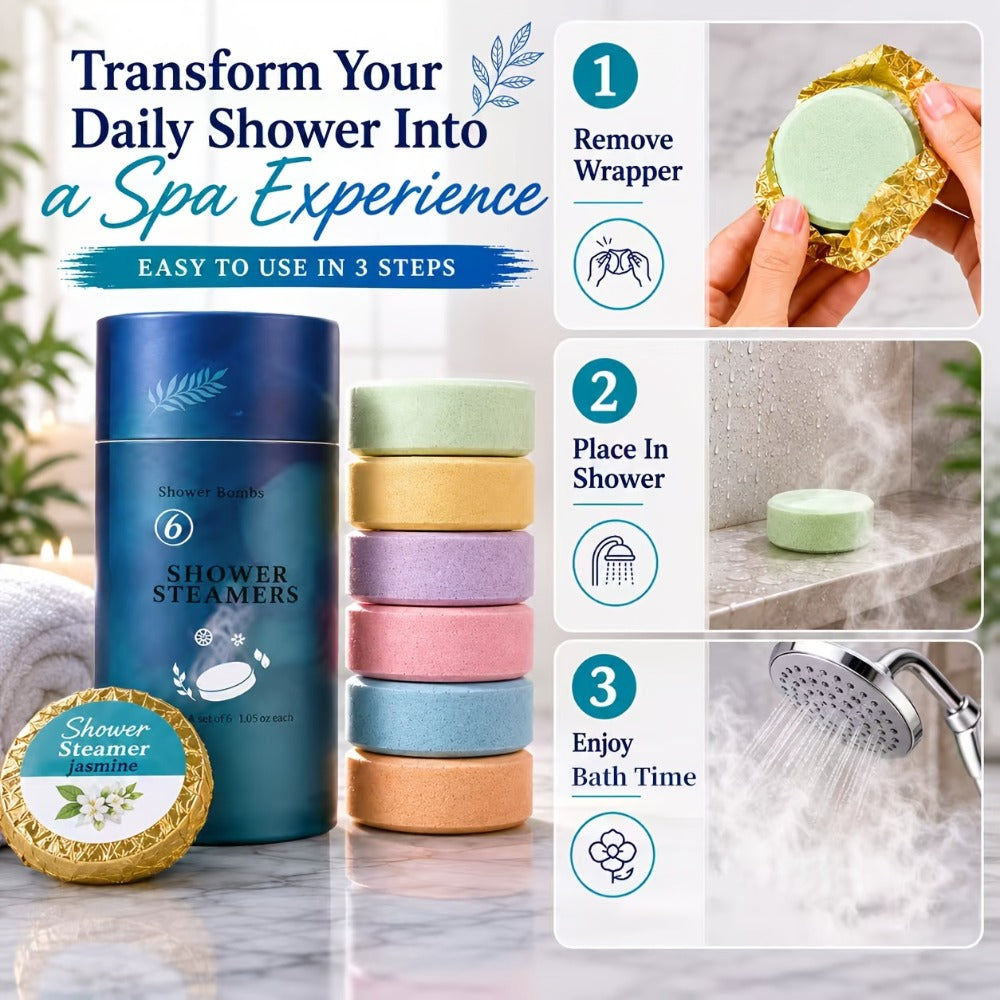 Shower Steamers - Birthday Gifts for Women 6 Pack Eucalyptus Lavender Shower Bombs with Essential Oils, Self Care Mom Gifts for Mothers Day Gifts for Wife Mom from Daughter, Gifts for Her Him Men Halloween And Christmas Gift