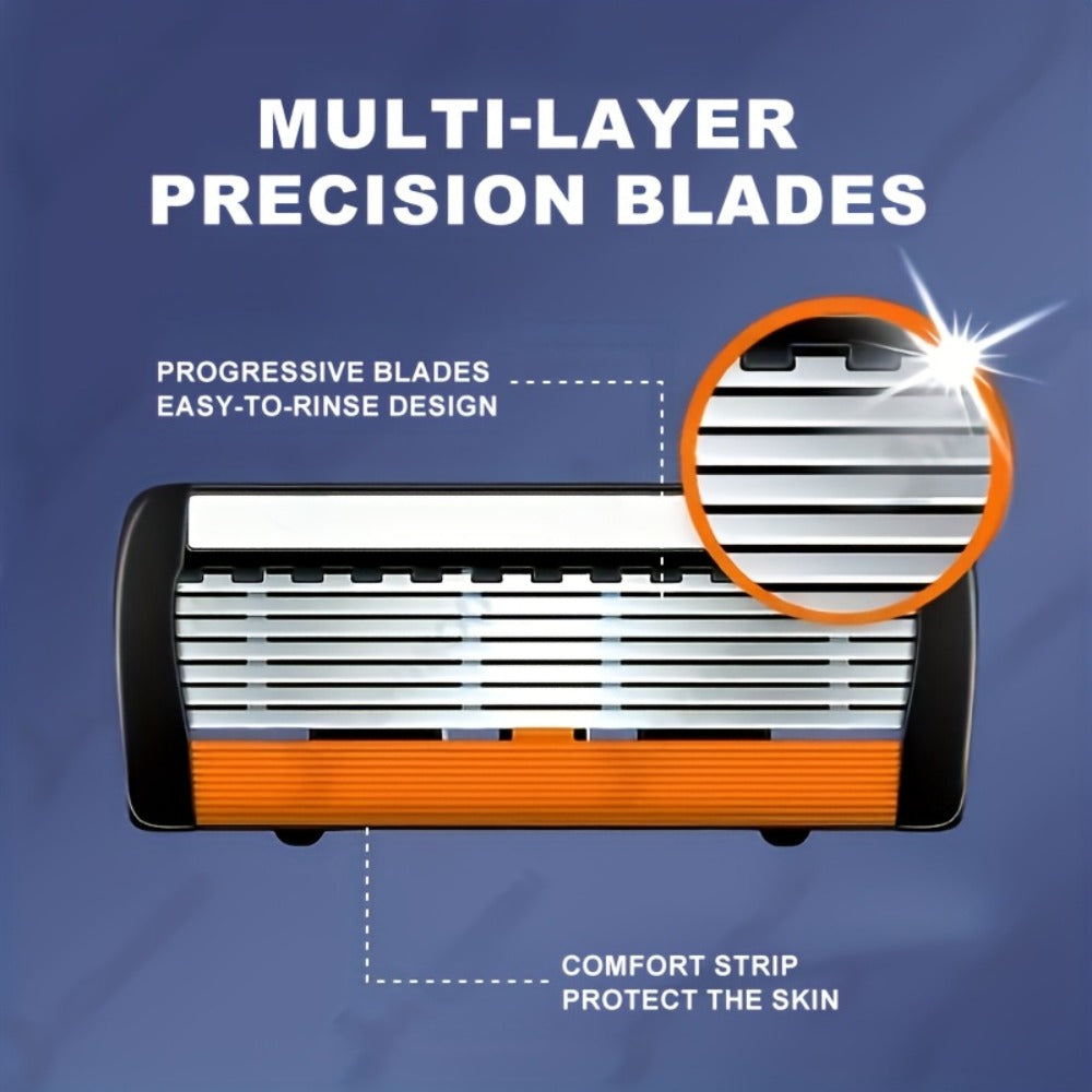 2 Handles + 54 Replacement Blades, 2 Handles + 32 Replacement Blades, 1 Handle + 18 Replacement Blades, Manual Razor Set, Stainless Steel Razor Set, Men'S Manual Razor, Men'S Razor, High-Quality Men'S Razor Set, Men'S Manual Shaver, Large Capacity