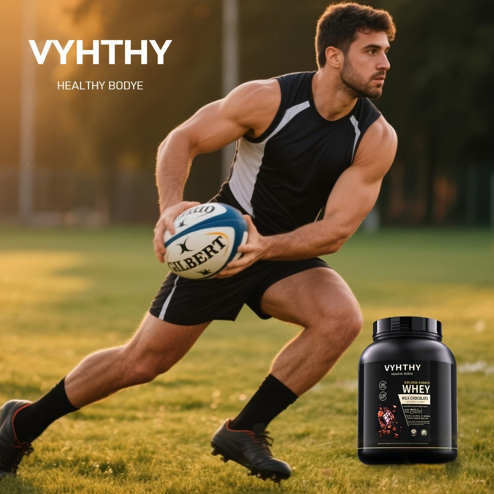 VYHTHY Whey Protein Powder, Premium Milk Protein Powder, Isolated And Hydrolyzed Blend, Suitable for Sports Nutrition And Daily Use, Contains Bcaas, Low in Carbohydrates, Available in Strawberry, Blueberry, Vanilla
