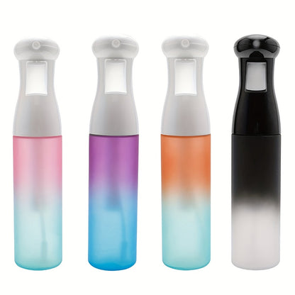 Fine Mist Spray Bottle 300ml 10oz Plastic Refillable Fragrance-Free for Hair Styling Salon Gardening Plant Watering Cleaning Gradient Black Pink Purple