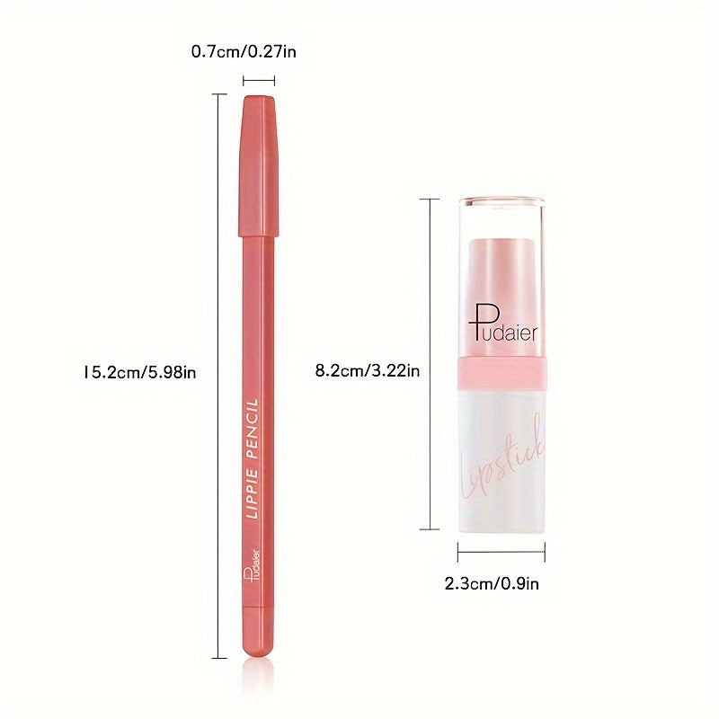 [Mother's Day Christmas] 2pcs-Luxurious Berry-Shine Glitter Lip Gloss and Lip Liner Pen - Hydrating & Long-Lasting Diamond Shine Makeup-Mother's Day Gift Ideas- Must-Have Christmas Gifts, Great Value Recommendations