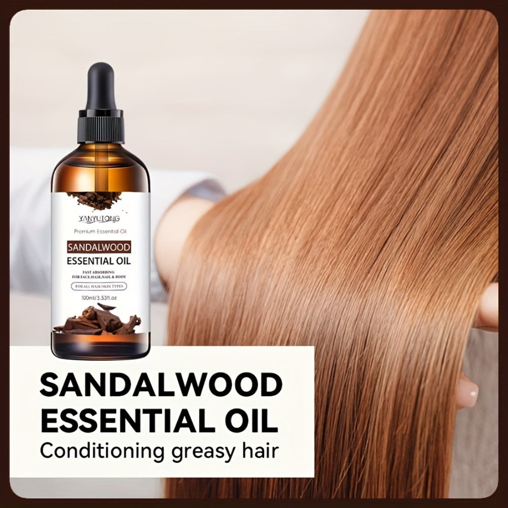 Sandalwood Essential Oil for Hair & Skin Care — Moisturizing Aromatherapy Oil for Massage, Diffuser & Shower, All Skin & Hair Types, Available in 30ml, 100ml & Twin Pack