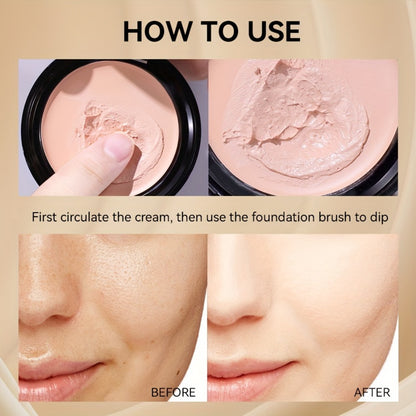 Concealer Powder Oil Control 24H Waterproof Matte Finish - Long-Lasting Natural Coverage 3 Shades for All Skin Tones Light Natural Pink Women