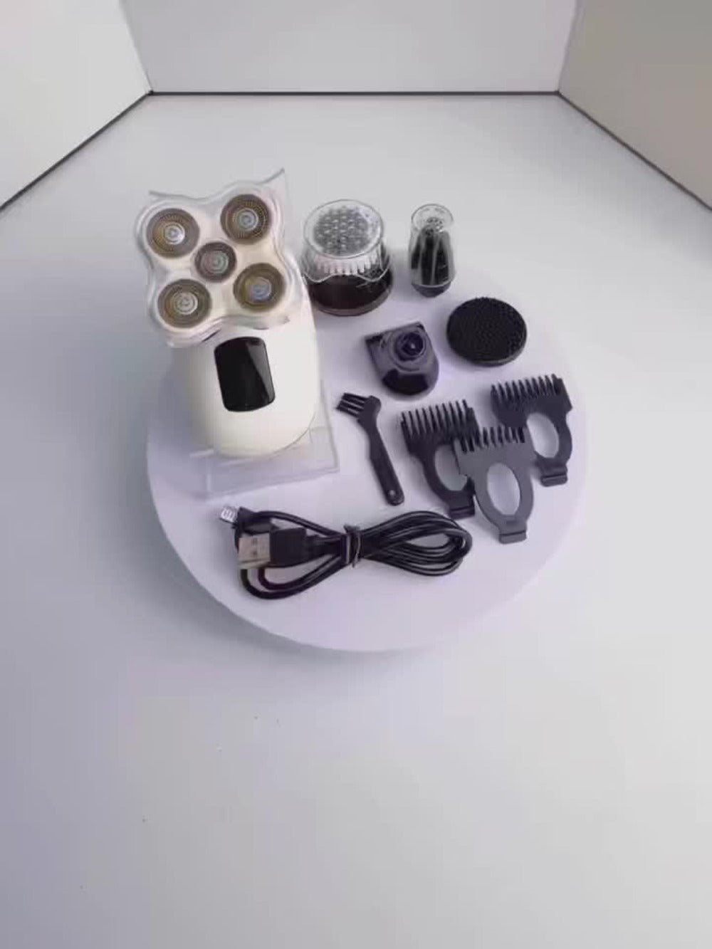 Electric Shaver, Electric Balding Machine, Rotary Shaver, IPX6 Rating, Wet/Dry Use for Easy Cleaning, Contours to Face, Floating Head, Display Screen, Type-C Charging, Underarm, Leg, Arm, Body Hair Removal Tool, Holiday Gift