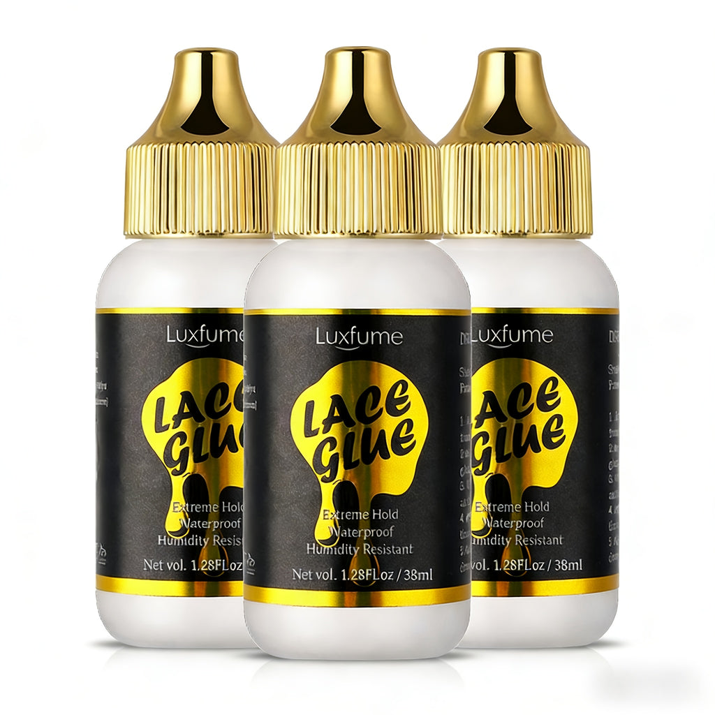3pcs Luxfume Invisible Waterproof Lace Front Glue | Extreme Hold for Wigs, Liquid Container