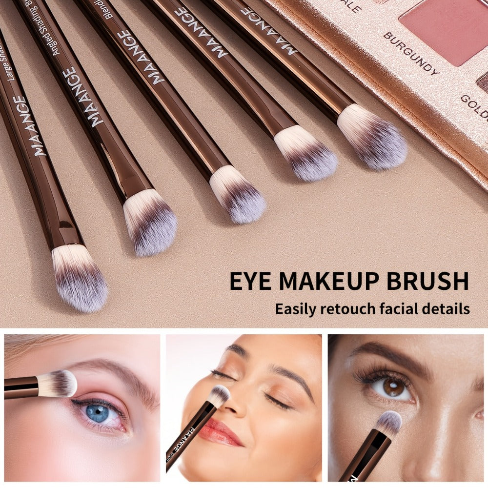 MAANGE 20pcs Aluminum Tube Facial Makeup Brush Set+storage Bag, Foundation Make-up Brush, Powder Blusher Brush, Powder Brush, Eye Makeup Brush, Kabuki Makeup Brush, Travel Portable, Multi-functional Makeup Brush Set
