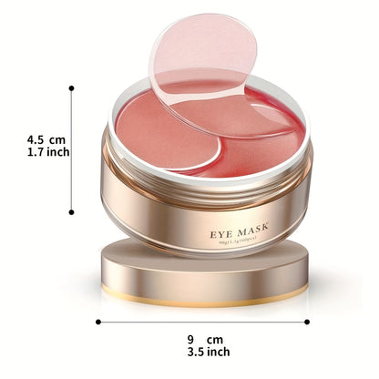 Caffeine Eye Masks 60 Pcs - Under Eye Gel Pads with Hyaluronic Acid & Collagen for Dark Circles, Puffiness & Hydration, Skincare Gift for Women