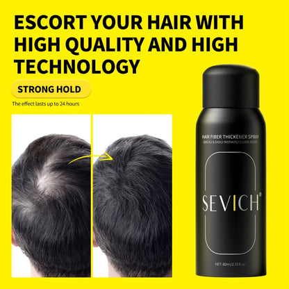 Root Cover Up Spray 80ml | Instant Gray Hair Concealer with Plant-Based Fibers | Transfer-Resistant No-Mark Formula | Thicker Fuller Hair | Black & Dark Brown