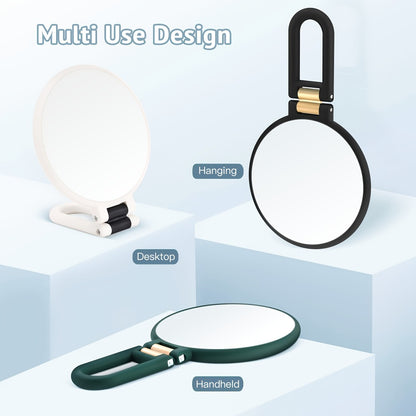 80X Handheld Magnifying Mirror with 1X 80X Magnification, 360° Adjustable Handle Portable Travel Mirror for Makeup Skincare Beard Trimming, Compact Beauty Mirror Gift for Women