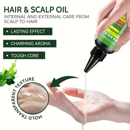 Hair Care Oil 9-in-1 with Turmeric, Rosemary, Castor & Biotin - Deep Hydration, Frizz Control & Smoothness for All Hair Types, Plant-Based Squalane, 100ml