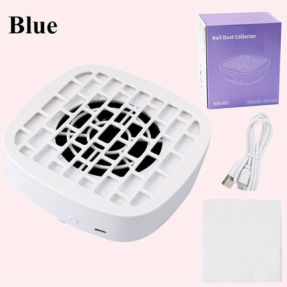 Nail Dust Collector Desktop USB Electric Nail Vacuum Fan Powder Removal Machine for Manicure Nail Drill Salon Home Use White Pink Blue Purple