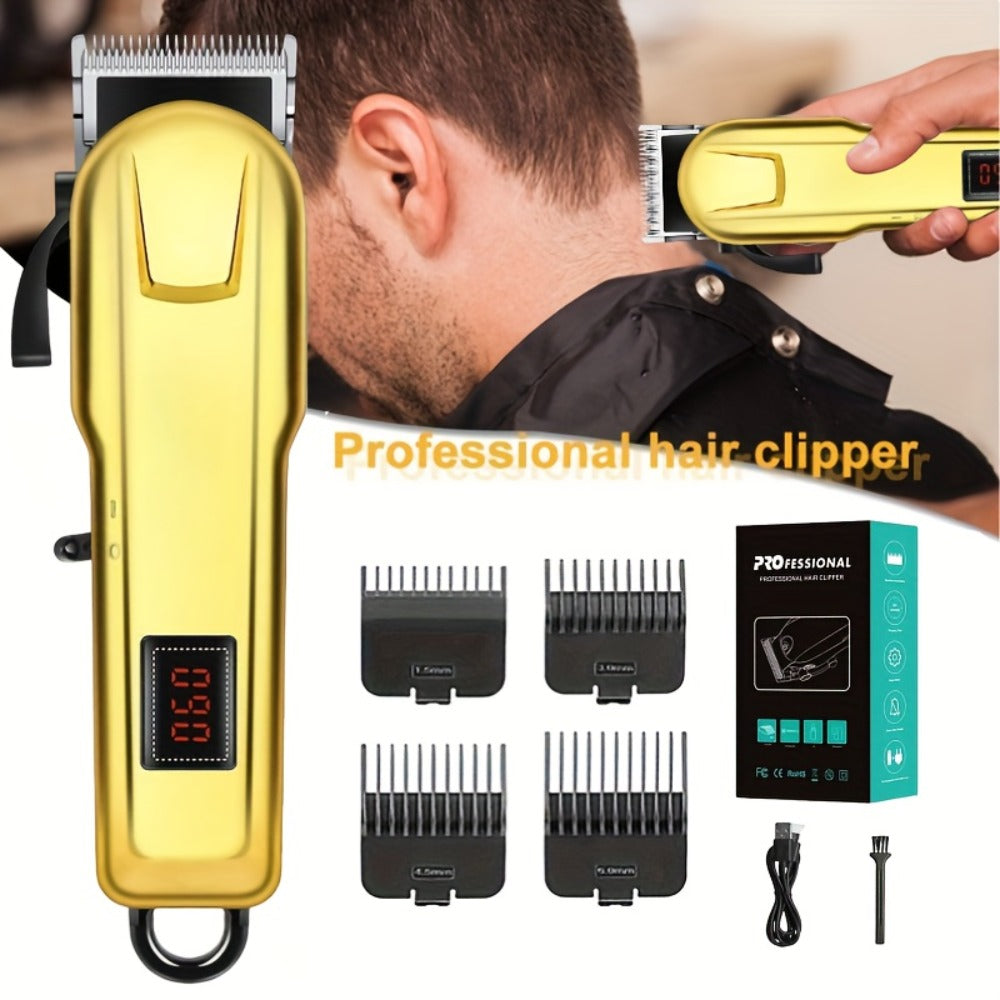 Professional Hair Clipper Set for Men, Featuring an Adjustable Alloy Blade, Quick USB Charging, Suitable for Home Use, Salons, And Travel. A Perfect Gift for Husbands, Boyfriends, Fathers, Or As a Christmas Present
