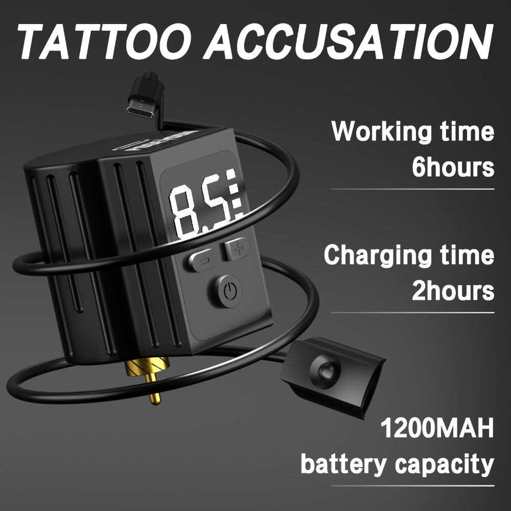 POSEIDON Wireless Tattoo Gun Set, Rotary Tattoo Pen, 1200Mah Battery Featuring Ring Switch, 10 Cartridge Needles, 6 Inks, All-In-One Cordless Tattoo Machine Kit for Beginners And Artists, Tattoo Supplies, New Year Discount Holiday Present