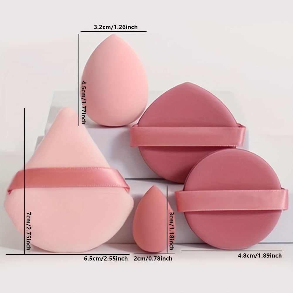 50pcs Makeup Set: 10, 20 Cushion Compacts, 10 Mini/blending Sponges. Ultra-soft Velvet with Eye-contour Design. Latex-free Cushion Puffs for Liquid Foundation/concealer. Dual Wet-dry Use. Universal Shade Fits All Light Beige Tones.