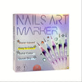 1set Nail Doodle Pen 12-color Nail Art Pens, Nail Art DIY Dot Stitching Pen, 3D Doodle Nail Art Pen, Nail Art Pen Set, Quick Drying, Suitable for Home And Salon DIY, Valentine's Day Nail Supplies Gift Graduation Gifts, Back to School.