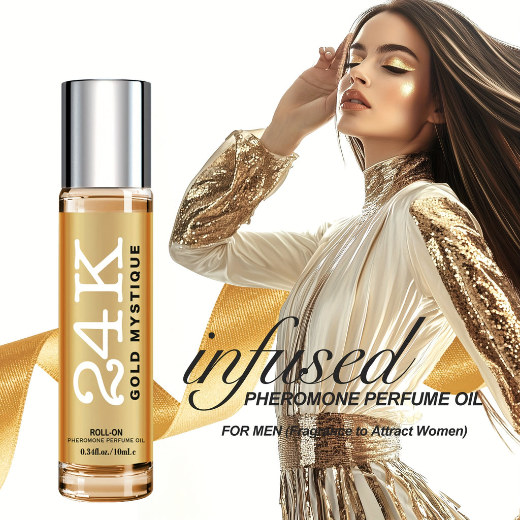 0. 34fl. oz Roll-On Pheromone Perfume Oil Cologne for Men Attract Women Fragrance Travel-friendly Design