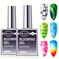 Gellen Blooming Gel 0.68oz 2pcs Hema Free Clear LED Blossom Gel Polish for Spreading Effect Marble Natural Stone Watercolor Floral Print Soak Off DIY Nail Art Design Manicure Christmas Gift for Women