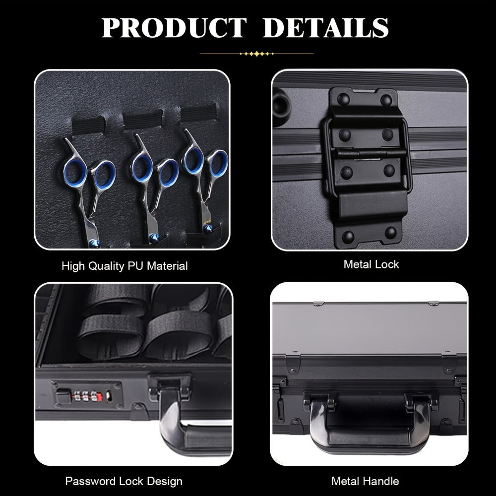 Portable Case for Barbers, Designed for Travel, Suitable for Hair Stylists And Pet Groomers, Featuring a Spacious And Durable Design with Ample Storage for Mobile Barber Stations (Golden)