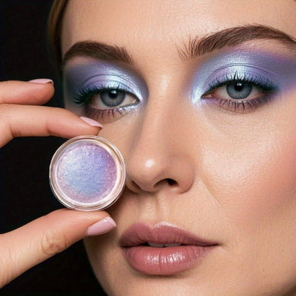 Glitter Eyeshadow Gel Jelly Holographic Shimmer, Indigo Twilight Gradient Purple Eye Makeup, Waterproof Long-Lasting Formula for Party Halloween Festival Looks