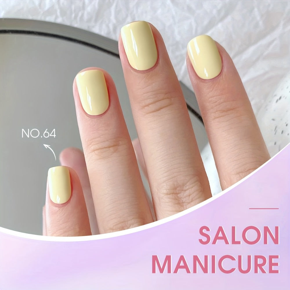 Gel Nail Polish Set 9 Colors - Macaron High Saturation LED UV Gel Polish Kit in Square Bottles for Salon & DIY Nail Art, Long-Lasting Chip-Resistant Finish