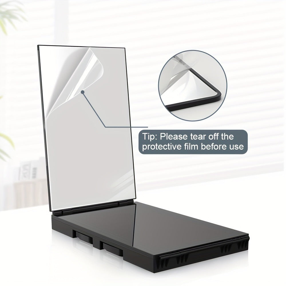 3 Way Mirror for Self Hair Cutting 360 Viewing Angle Self Hair Cutting Mirror, Clear Anti-Fog HD Glass, for Makeup tools Valentine's Day Gifts
