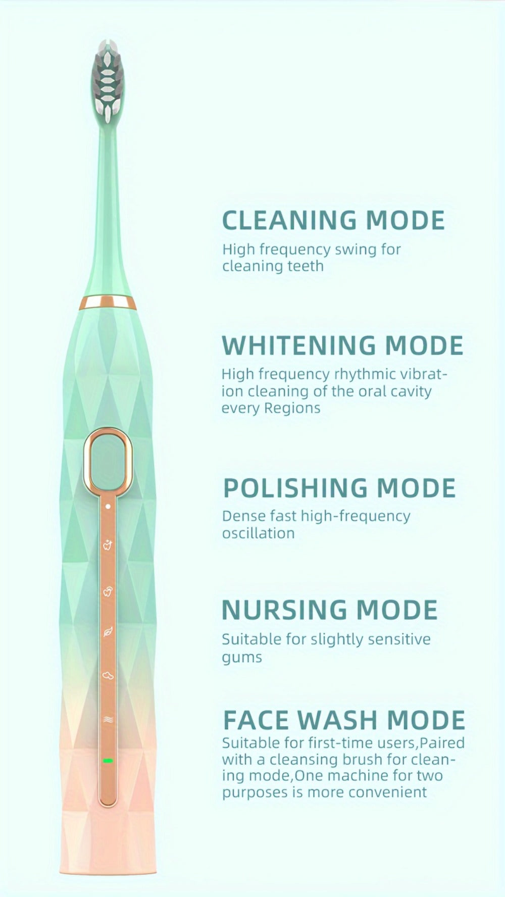 Sonic Electric Toothbrush That Is with an IPX8 Rating, Includes 8 Replacement Brush Heads, a Travel Case, And USB Charging. It Features a Metal Shaft Suitable for Both Adult Males And Females, Comes with a Toothbrush Holder
