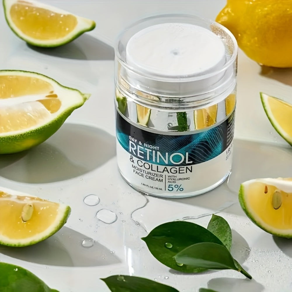 1.69oz Retinol Advanced Moisturizing Cream with Collagen, Hyaluronic Acid, Vitamin C+E for Face, Body, Hands And All Skin Types. Can Be Used Day And Night.
