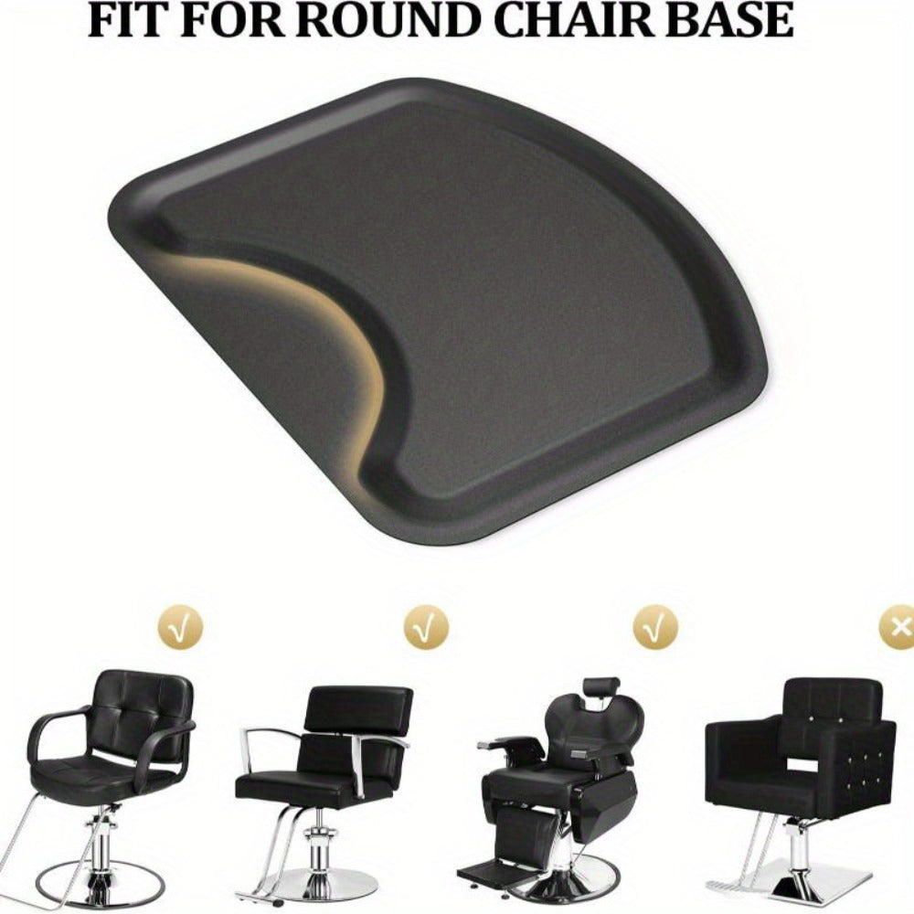 Omysalon Salon Mat for Hair Stylist, Thick Barber Chair Mats with Round Cutout Hair Salon Mats for Hairdresser Standing, Barbershop Beauty Spa Hairdressing Equipment, a Comfortable Gift for Hairdressers