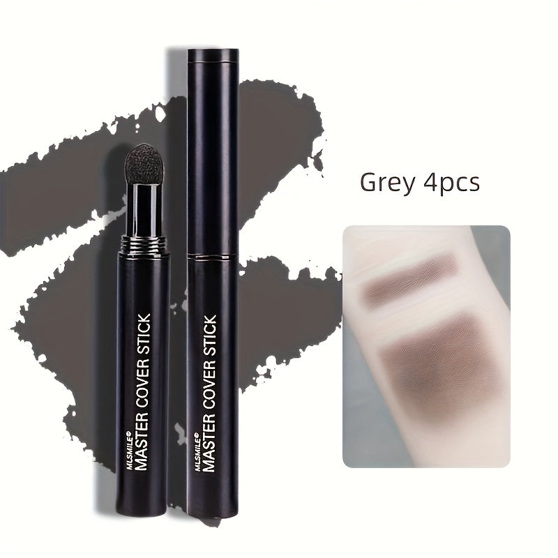 Hairline Powder 4Pcs Set - Hair Shadow Stick for Thinning Hair, Eyebrow Powder, Nose Contour Shadow, Forehead Side Shadow Filler