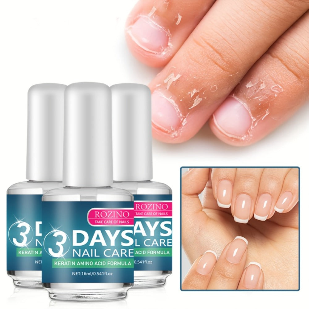 [3pcs Keratin Nail Oil] Instantly Smooth 3pcs Keratin 3-Day Strengthening Nail Care Oil-Quick Drying, Moisturizing Care, Suitable for Soft, Fragile And Fragile Nails, Preventing Peeling And Breakage, Nail Delamination, Enhancing Nail Color, Nail Gloss, Na