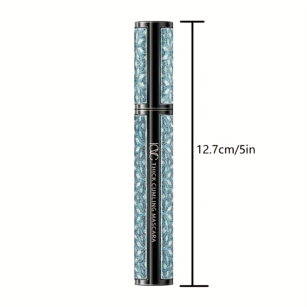 Mascara 4D Fiber Volumizing Lengthening Waterproof 3-Pack, Thick Curling Long-Lasting Black Mascara for Dramatic Lash Depth and Charm