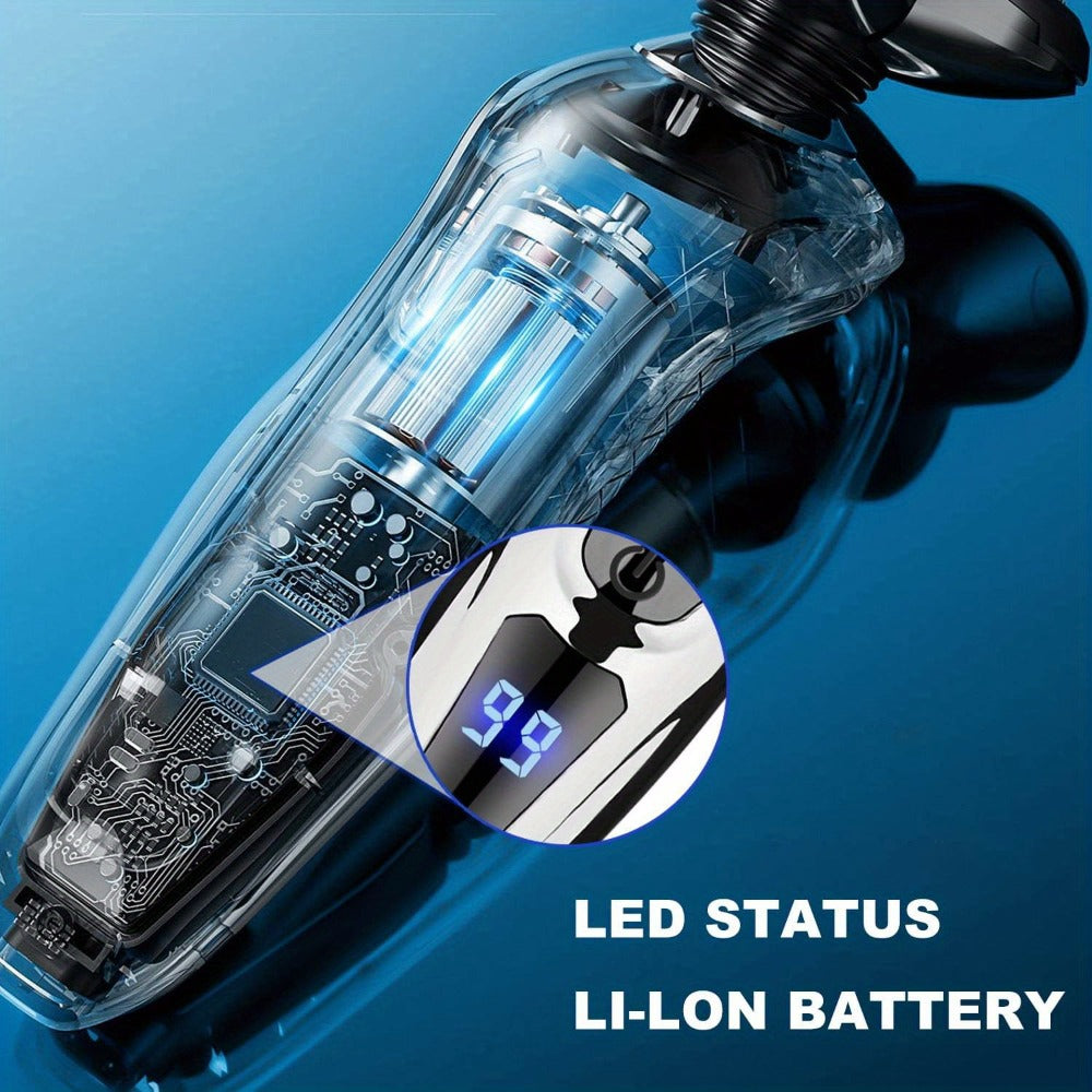 Father's Day Gift for Men, Electric Shavers Cordless Rechargeable Face Beard Nose Hair Trimmer 3-in-1 Kit Make Up, Ideal Gift for Father, Boyfriend, Brother