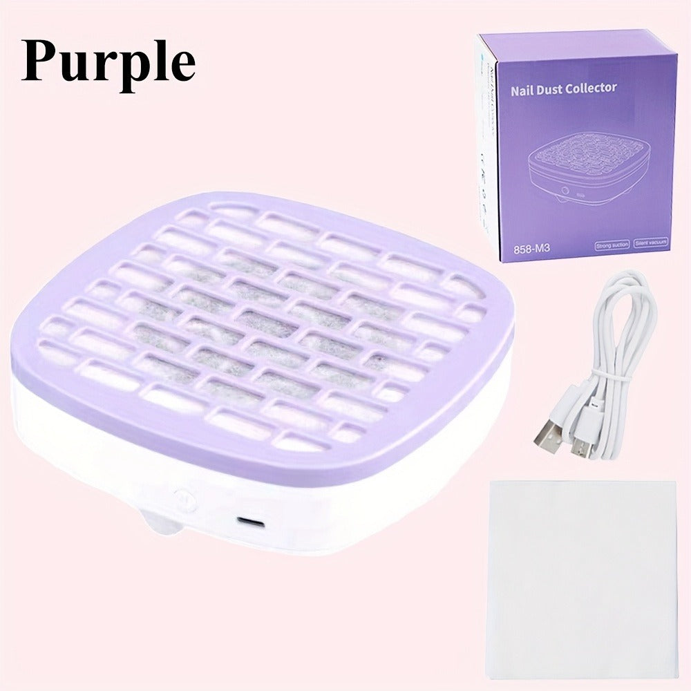 Mini Nail Dust Collector Desktop Nail Powder Removal Machine Mini Electric Nail Powder Collecting Fan Powder Vacuum Cleaner