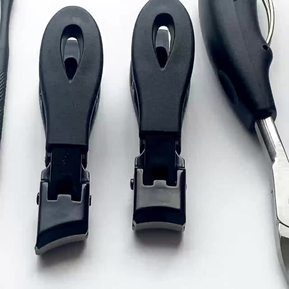 5pcs Set Of Thick Nail Clippers For Seniors - Wide Plier Opening Big Toe Nail Clipper Suitable For Thick Ingrown Nails, Professional Sharp Heavy Duty Nail Scissors, Suitable For Men And Senior Citizens