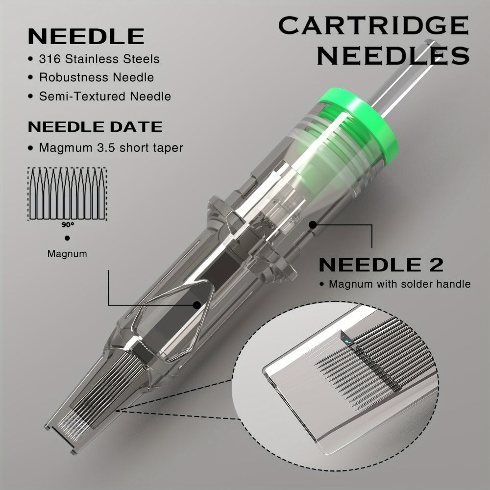 Tattoo Cartridge Needles Disposable Sterilized Round Liner Curved Magnum Flat Shader Professional Body Art Supplies 20pcs/box 12 Series RL CM M1 RS