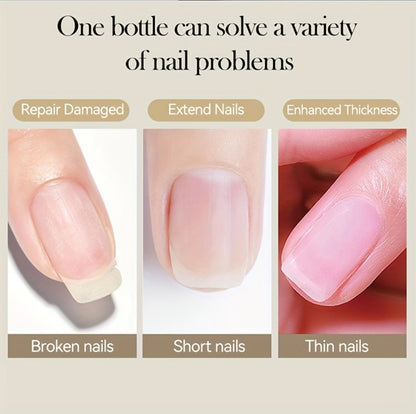 Fiberglass Construction Gel Nail Polish 3pcs - Clear Fiber Glass Gel for Nail Extension & Broken Nail Repair, UV LED Soak-Off Builder Gel Varnish