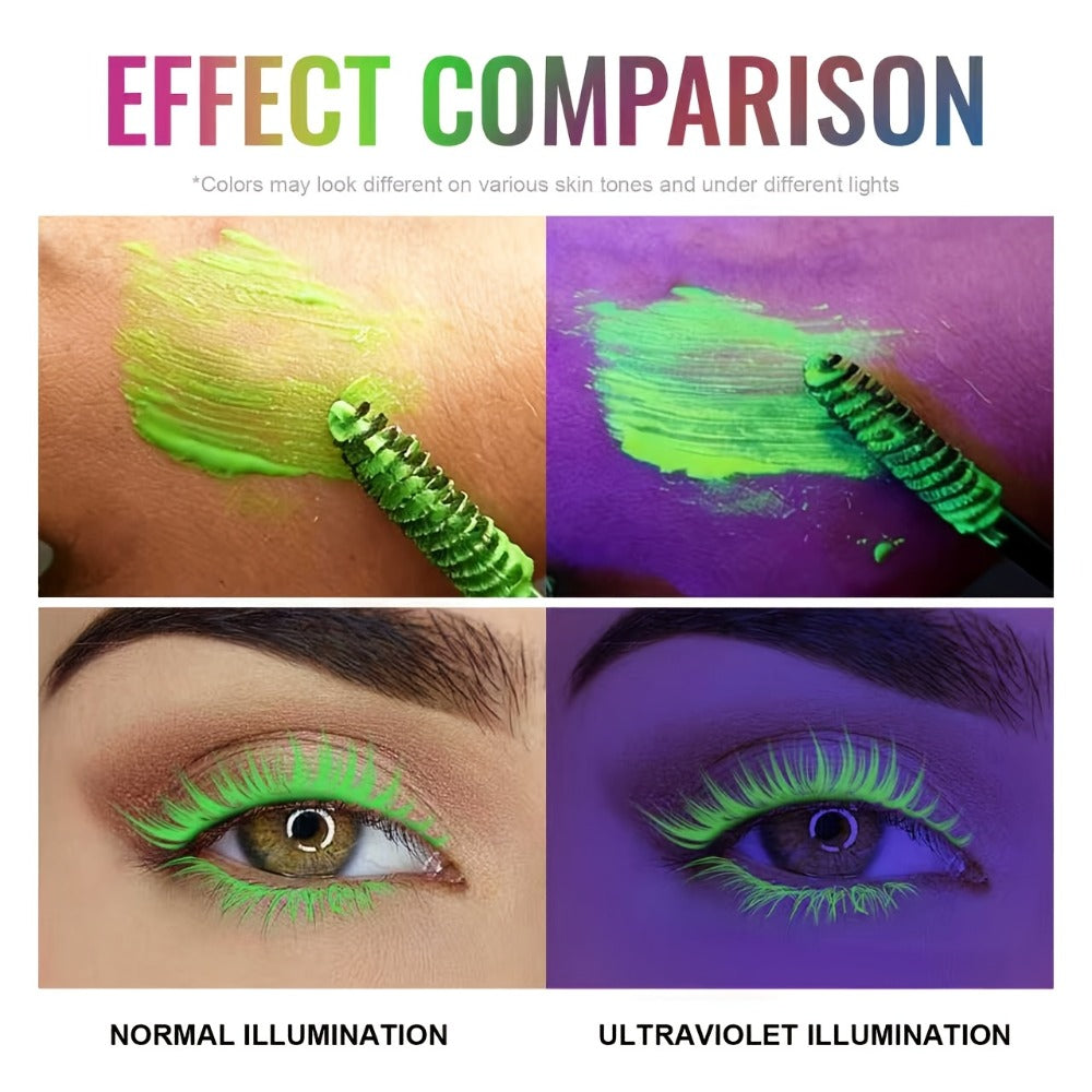 Colorful Mascara Set 6pcs - Curling Volumizing Waterproof Smudgeproof Long-Lasting Mascara for Eyelashes, Purple Green Red Yellow Orange Blue Mascara, Makeup Gift Set for Girls